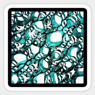 Chaos in Teal Sticker